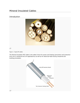 Mineral Insulated Cables