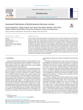 Automated Fabrication of Hybrid Printed Electronic Circuits