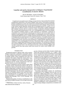 Lamellar and Patchy Intergrowths in Feldspars: Experimental