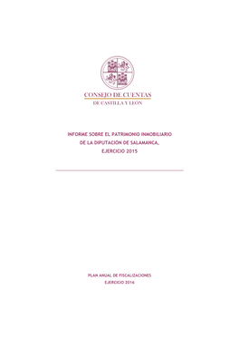 Informe Sobre El Patrimonio Inmobiliario De La Diputación De Salamanca, Ejercicio 2015