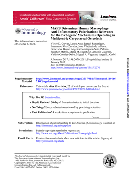 MAFB Determines Human Macrophage Anti-Inflammatory