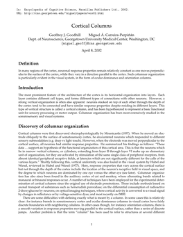 Cortical Columns