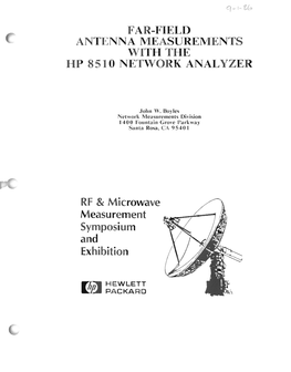 Far-Field Antenna Measurements with the Hp 8510 Network Analyzer