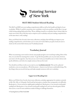 SSAT & ISEE Upper Level Reading