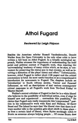 Athol Fugard