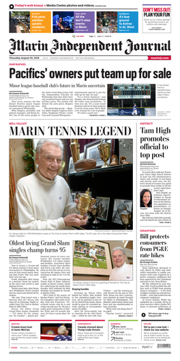 MARIN TENNIS LEGEND Tam High Promotes Official to Top Post