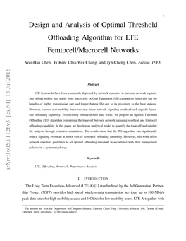 Design and Analysis of Optimal Threshold Offloading Algorithm For