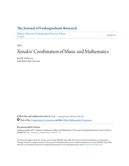 Xenakis' Combination of Music and Mathematics Janelle Anderson South Dakota State University