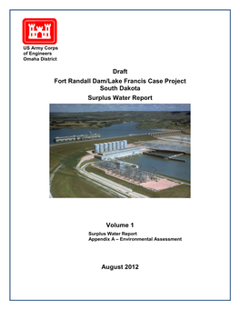 Appendix a Fort Randall Dam/ Lake Francis Case Project South Dakota Surplus Water Report Environmental Assessment