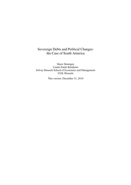Sovereign Debts and Political Changes: the Case of South America