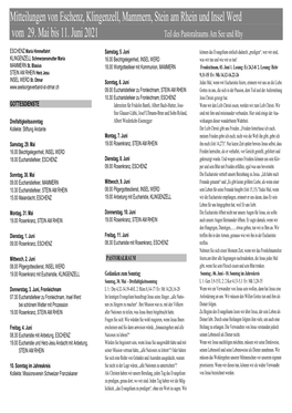 Mitteilungen Von Eschenz, Klingenzell, Mammern, Stein Am Rhein Und Insel Werd Vom 29