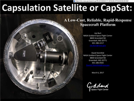 Capsulation Satellite Or Capsat