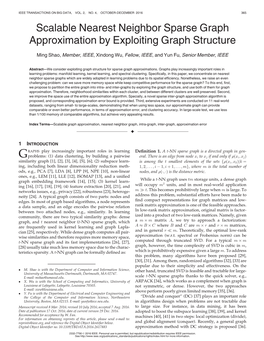 Scalable Nearest Neighbor Sparse Graph Approximation by Exploiting Graph Structure