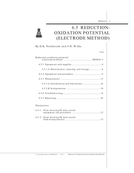 6.5 Reduction- Oxidation Potential (Electrode Method)