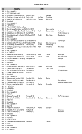 Formato De Programacion IMER