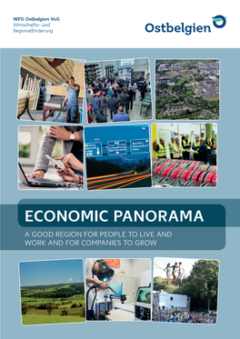 ECONOMIC PANORAMA a GOOD REGION for PEOPLE to LIVE and WORK and for COMPANIES to GROW East Belgium a GOOD REGION for PEOPLE to LIVE and WORK and for COMPANIES to GROW