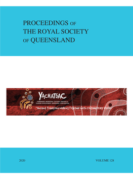 PROCEEDINGS of the ROYAL SOCIETY of QUEENSLAND