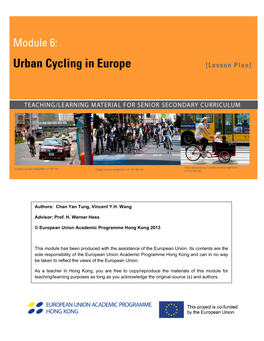 Urban Cycling in Europe [Lesson Plan]