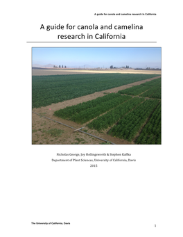 Canola & Camelina Research Guide 4