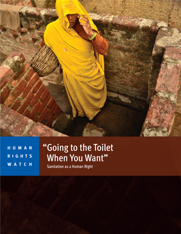 “Going to the Toilet When You Want” Sanitation As a Human Right