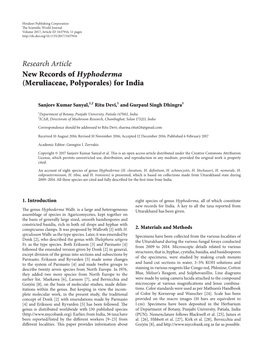 New Records of Hyphoderma (Meruliaceae, Polyporales) for India