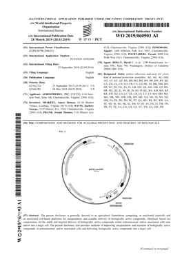 WO 2019/060903 Al 28 March 2019 (28.03.2019) W 1P O PCT