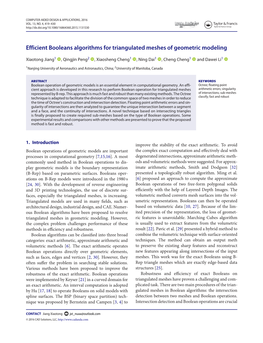 Efficient Booleans Algorithms for Triangulated Meshes of Geometric Modeling