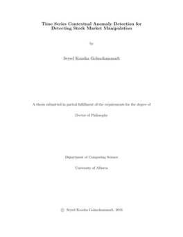 Time Series Contextual Anomaly Detection for Detecting Stock Market Manipulation