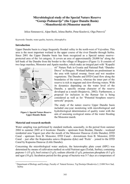 Microbiological Study of the Special Nature Reserve “Gornje Podunavlje” (The Upper Danube Basin) - Monoštorski Rit (Monostor Marsh)