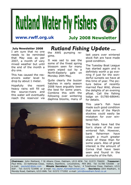 Rwff.Org.Uk July 2008 Newsletter