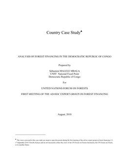 Country Case Study♣