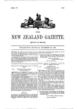 New Zealand Gazette