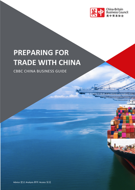 Preparing for Trade with China Cbbc China Business Guide