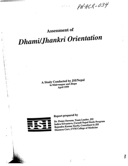 Dhami/Jhankriorientation