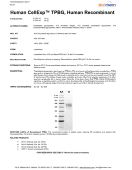 Human Cellexp™ TPBG, Human Recombinant