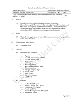 TOX.LC.3499 Rev 07, Effective 2015-08-12 to Present