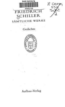 FRIEDRICH SCHILLER \Y SÄMTLICHE WERKE