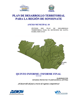 Plan De Desarrollo Territorial Para La Región De Sonsonate