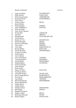 Ronde Van Drenthe 12-03-16 1 Jesper Asselman WATERINGEN 2