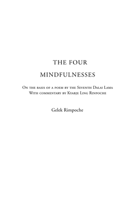 The FOUR MINDFULNESSES