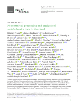 Processing and Analysis of Metabolomics