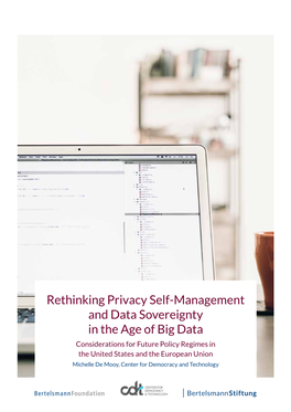 Rethinking Privacy Self-Management and Data Sovereignty in the Age of Big Data