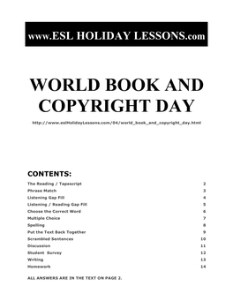 World Book and Copyright Day