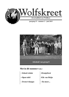 Wolfskreet 50, Juni 2015