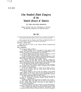 One Hundred Ninth Congress of the United States of America