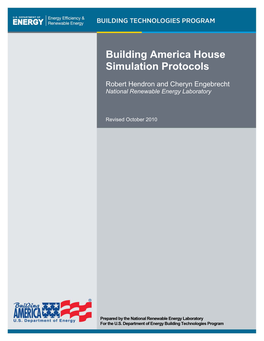 Building America House Simulation Protocols