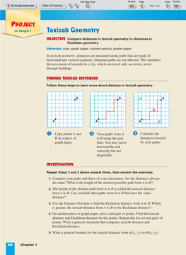 Taxicab Geometry