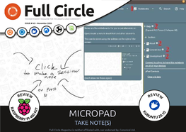 Full Circle Magazine #163 Contents ^ Full Circle Magazine Is Neither Aﬃliated With,1 Nor Endorsed By, Canonical Ltd