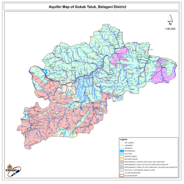 Aquifer Map of Gokak Taluk, Belagavi District ´ 1:80,000 GURLAPUR ") PWD IB HALLUR ") ")