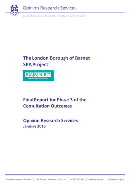 LBB SPA Project – Final Report January 2015